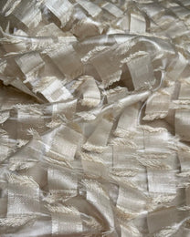 Silk Jacquard Geometric Fabric