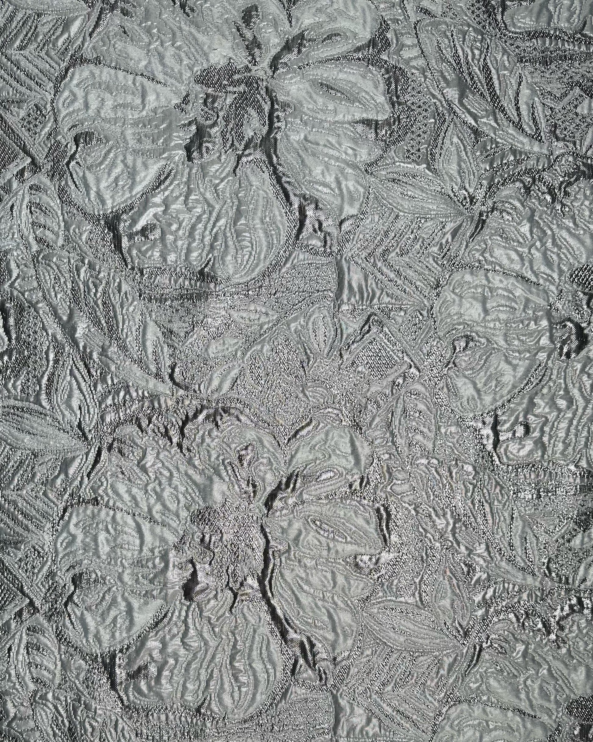 Korean Jacquard Lurex Floral Fabric