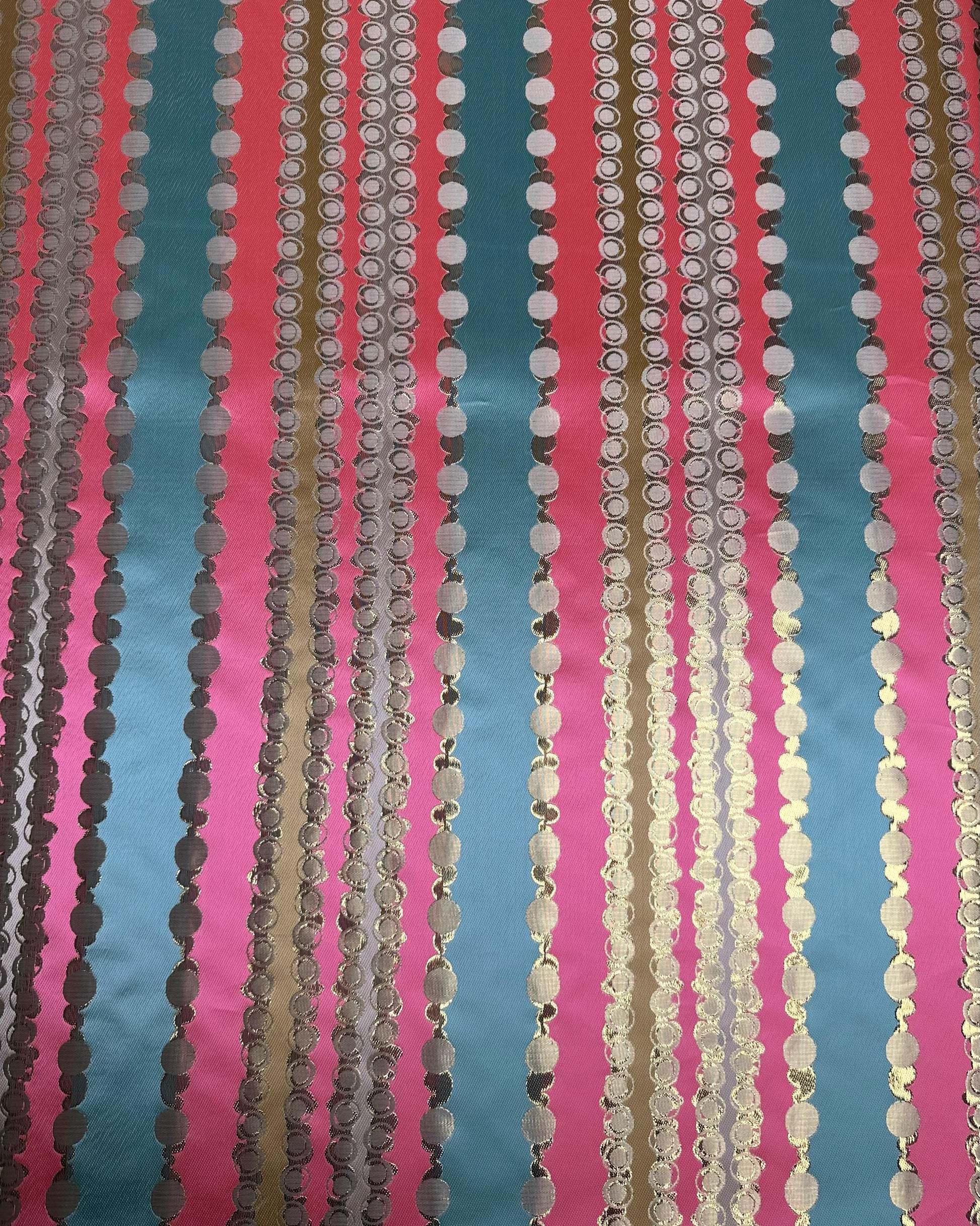 Silk Jacquard Striped Fabric
