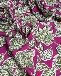 Linen Viscose Floral Fabric