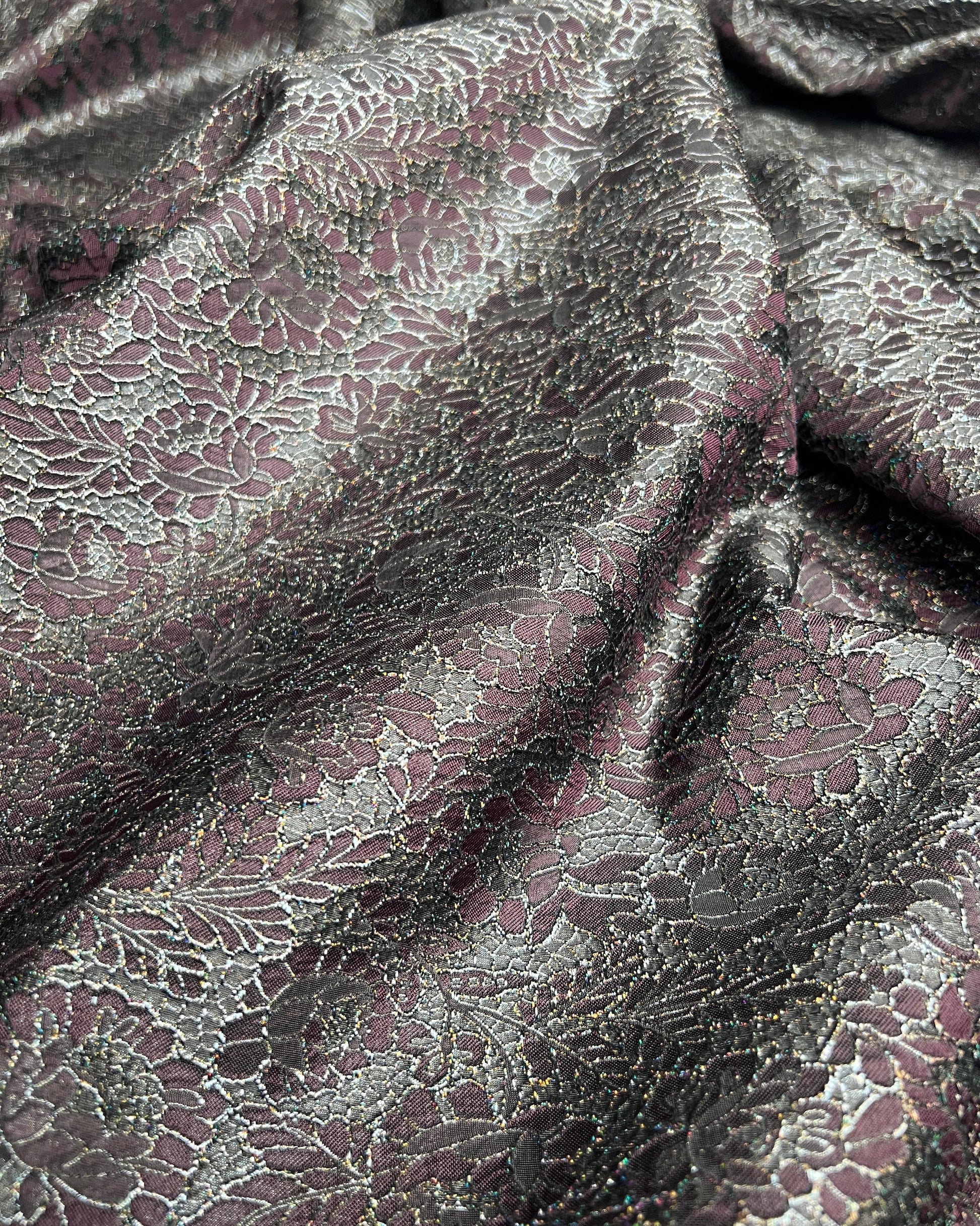 Jacquard Lurex Floral Fabric