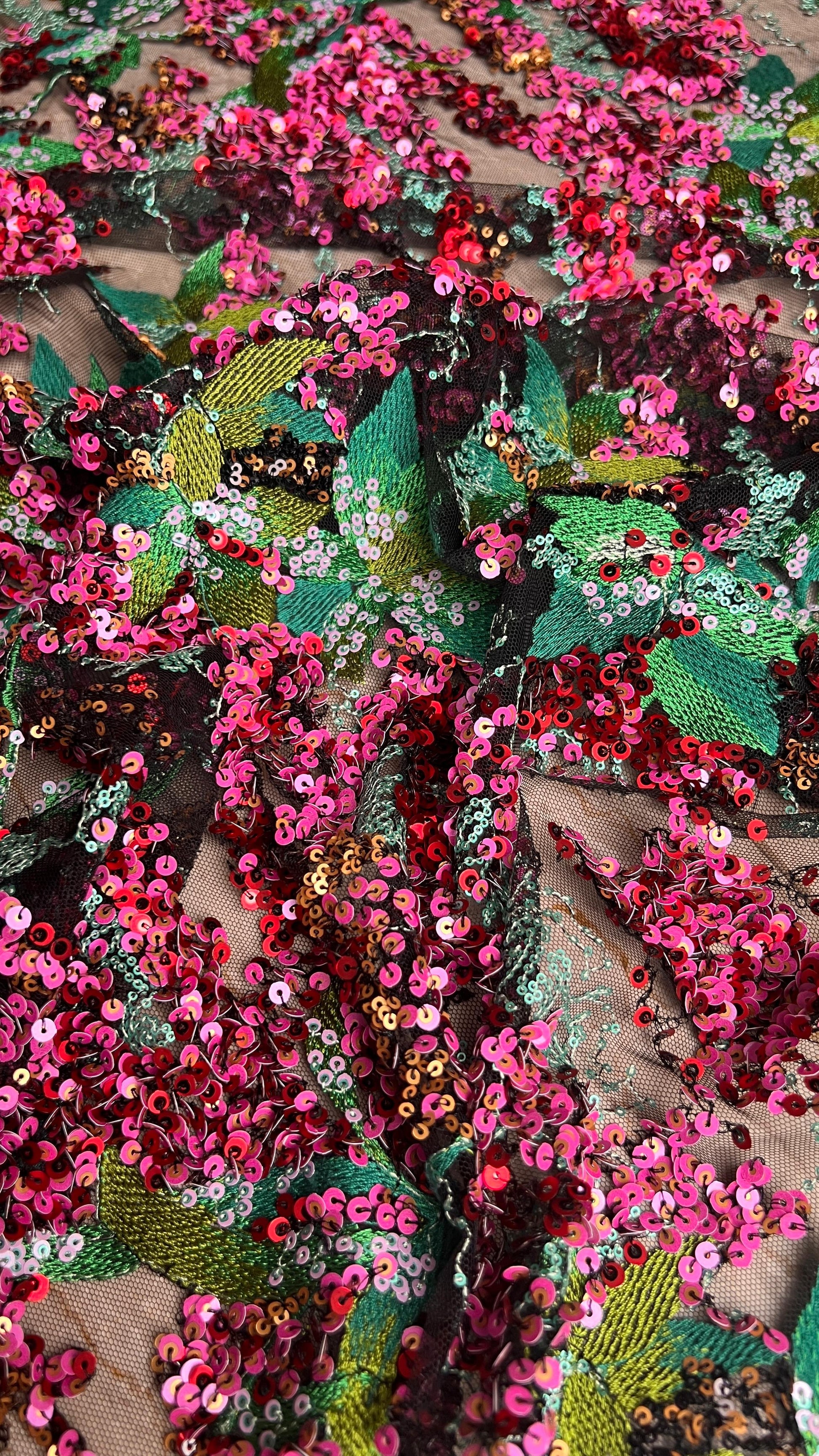 Tulle Embroidery With Sequence