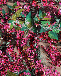 Tulle Tulle Floral Fabric