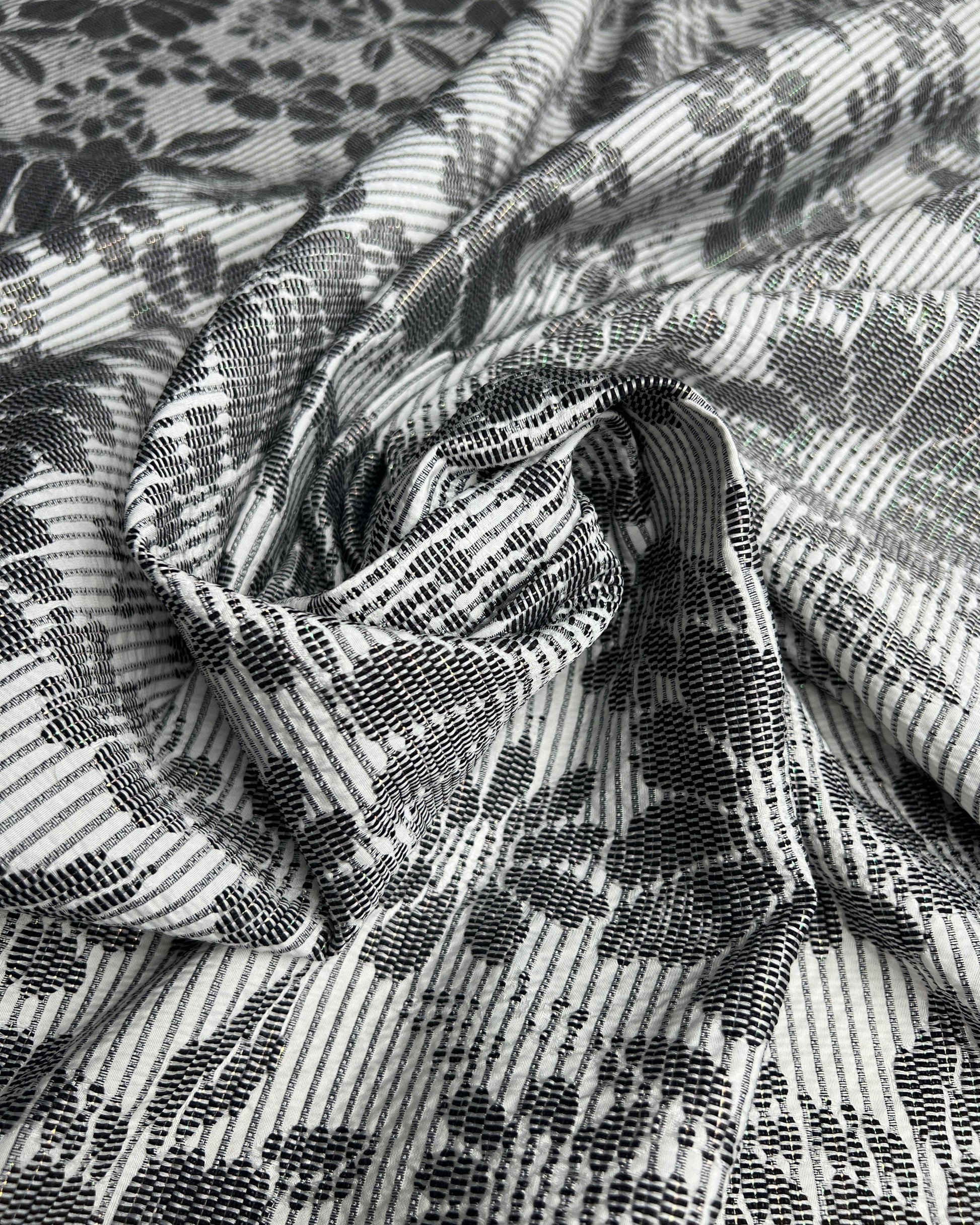 Cotton Jacquard Floral Fabric