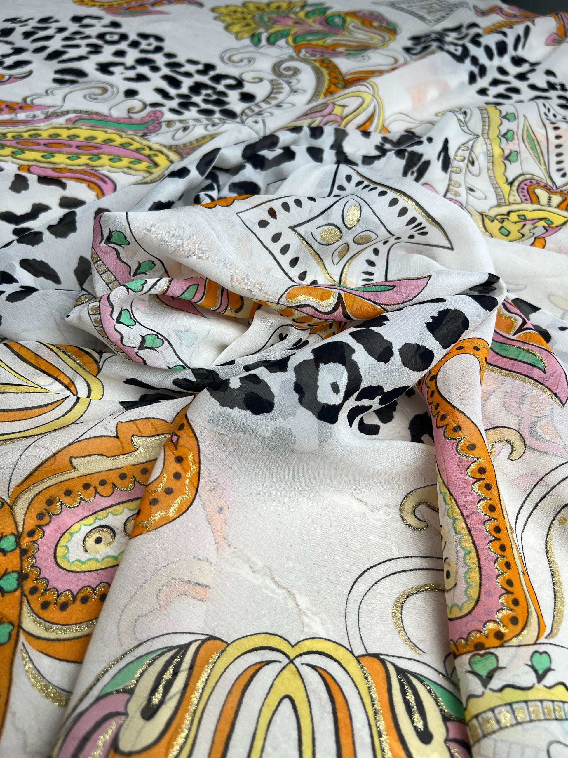 Chiffon Pure Silk Lurex