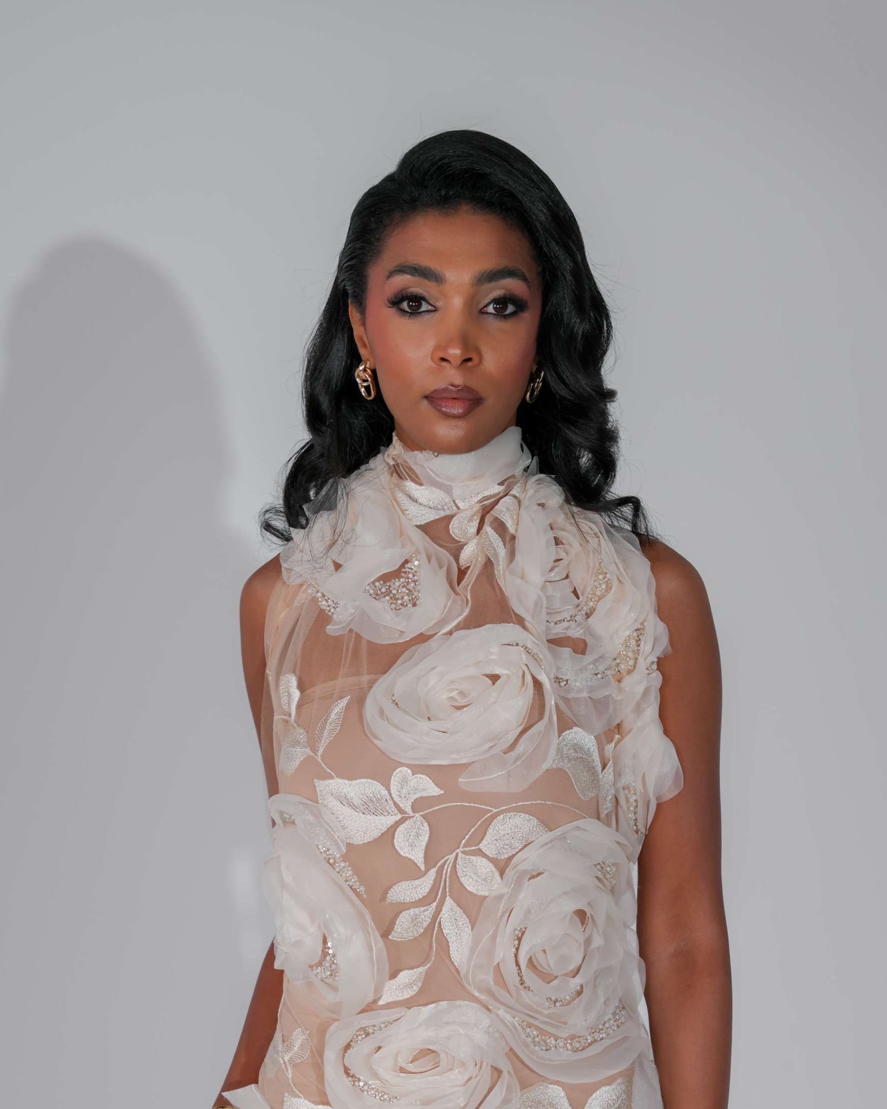 Tulle Embroidery prominent with Beeds