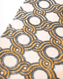 Silk Lurex Geometric Fabric