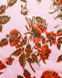 Silk Lurex Geometric Fabric