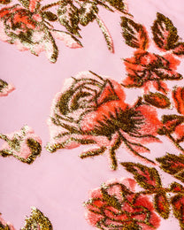 Silk Lurex Geometric Fabric