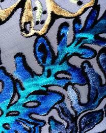 Silk Lurex Geometric Fabric