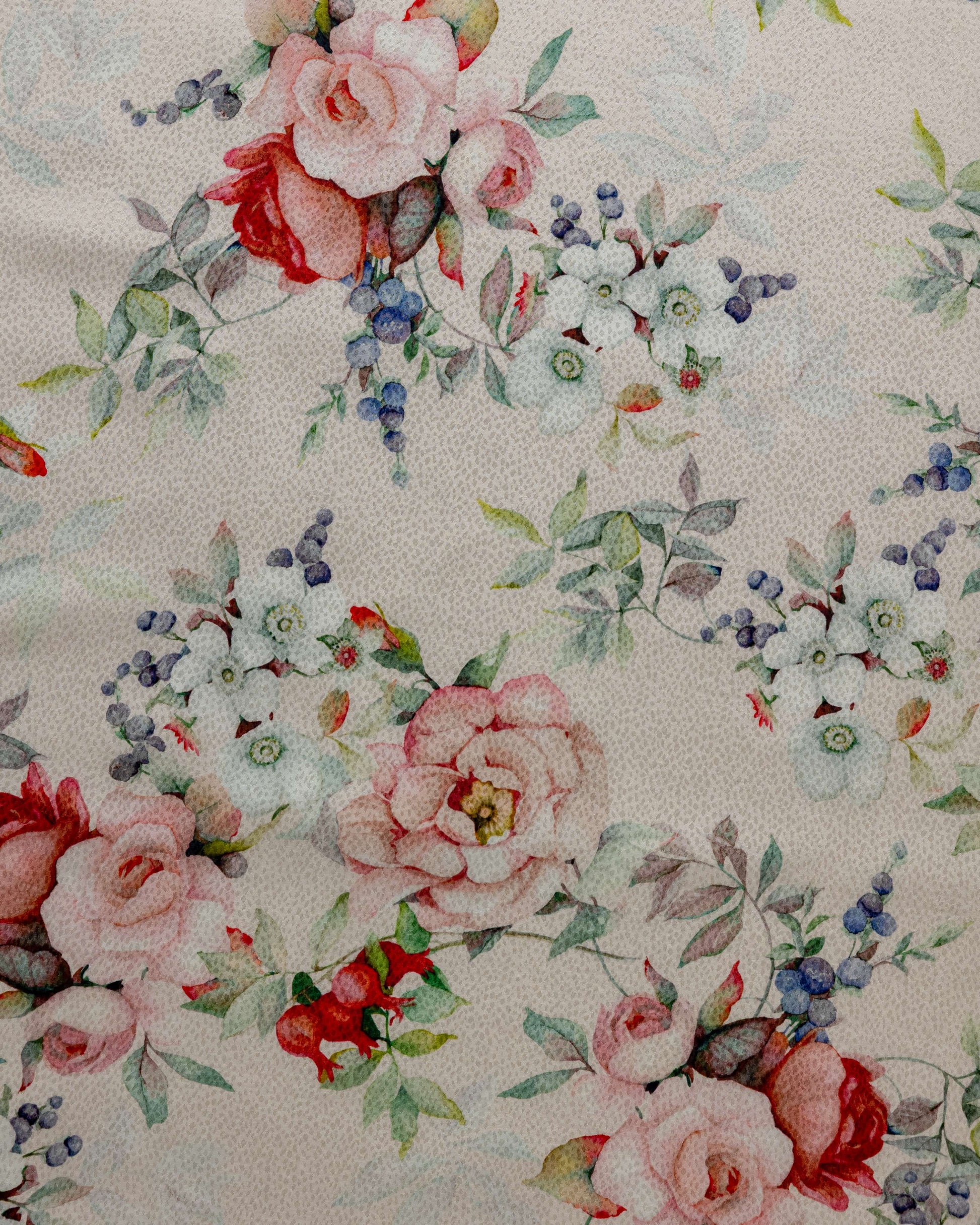 Italian Silk Floral Fabric
