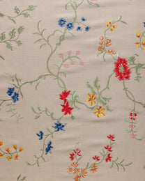 Christian Silk Cotton Floral Fabric