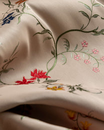 Christian Silk Cotton Floral Fabric