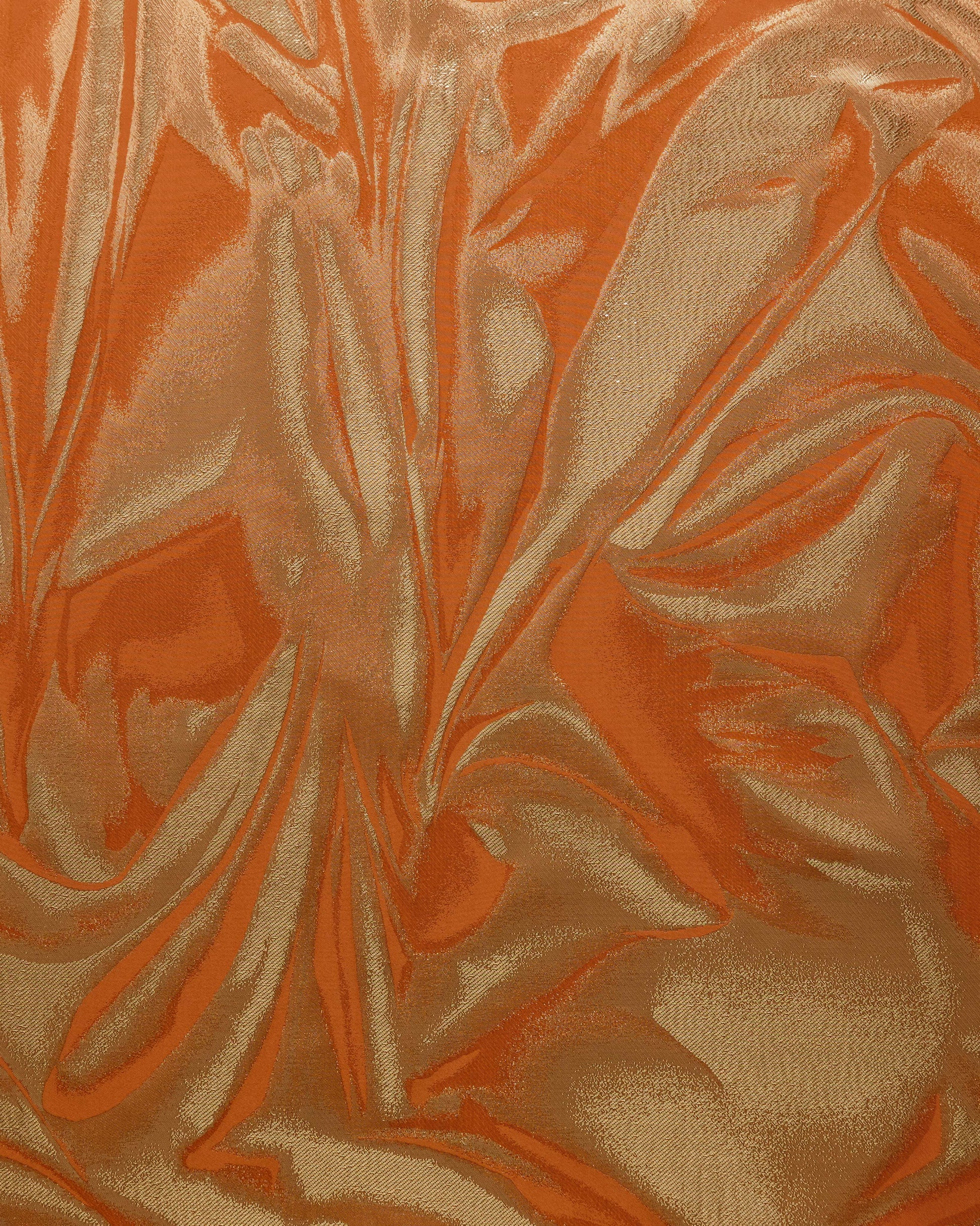 Italian Silk Jacquard Geometric Fabric