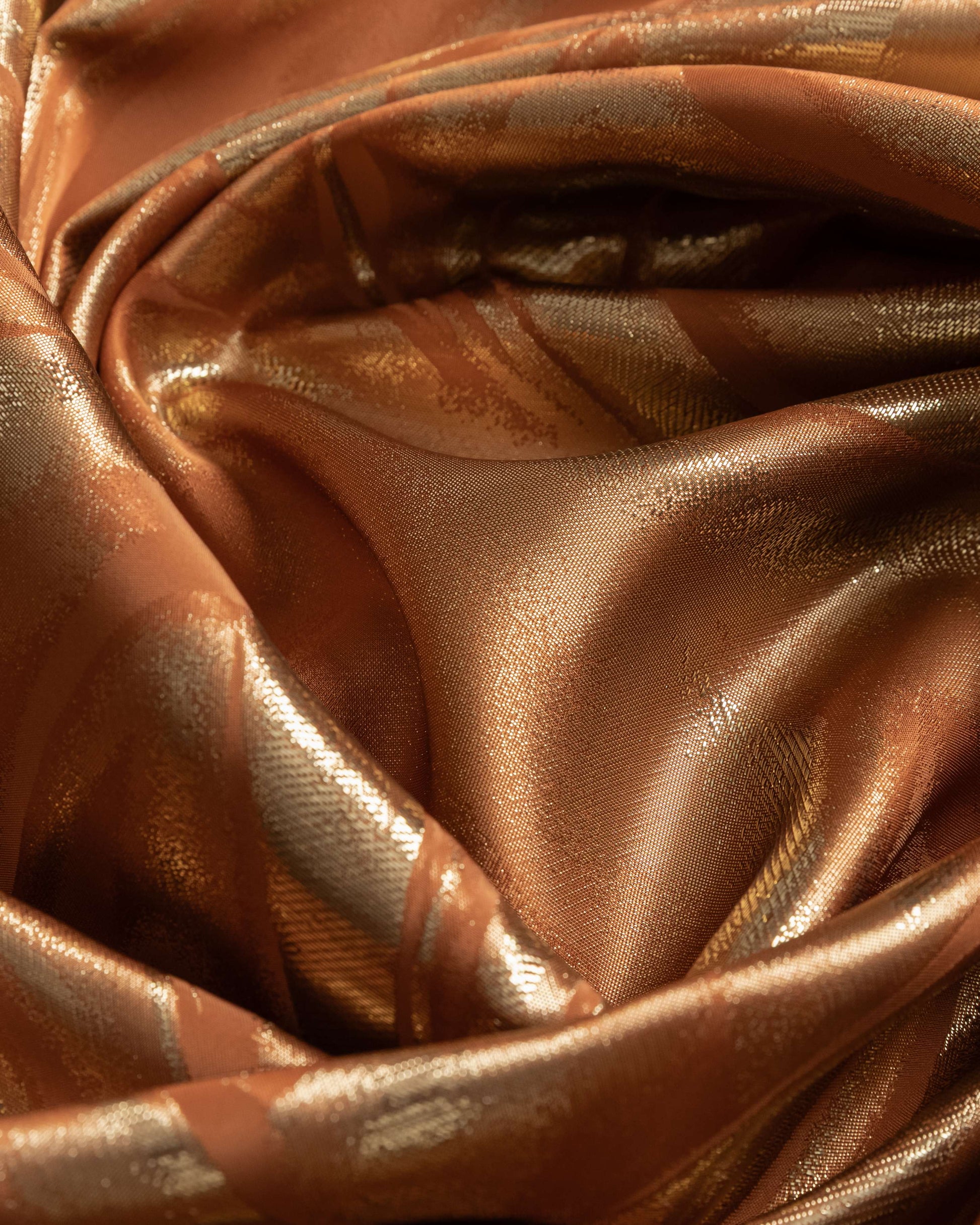 Italian Silk Jacquard Geometric Fabric