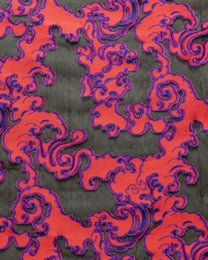 Italian Silk Jacquard Geometric Fabric