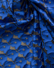 Italian Silk Jacquard Geometric Fabric