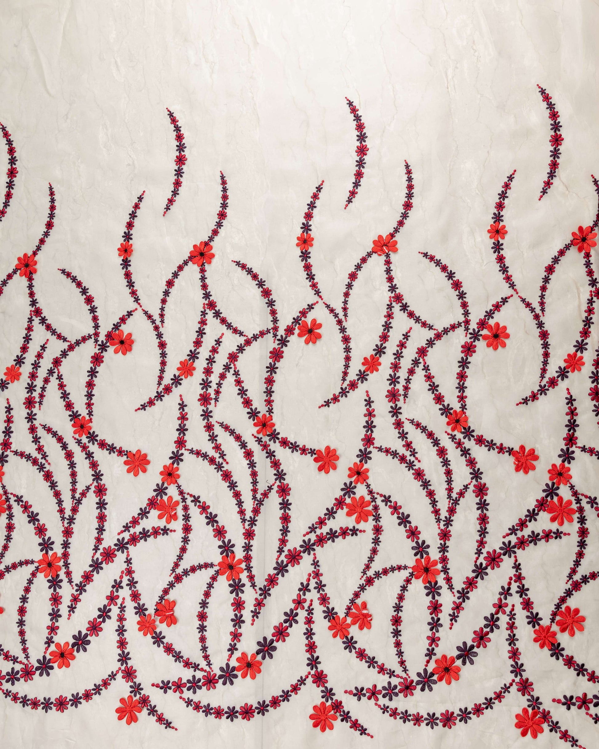 Korean Silk Embroidered Fabric