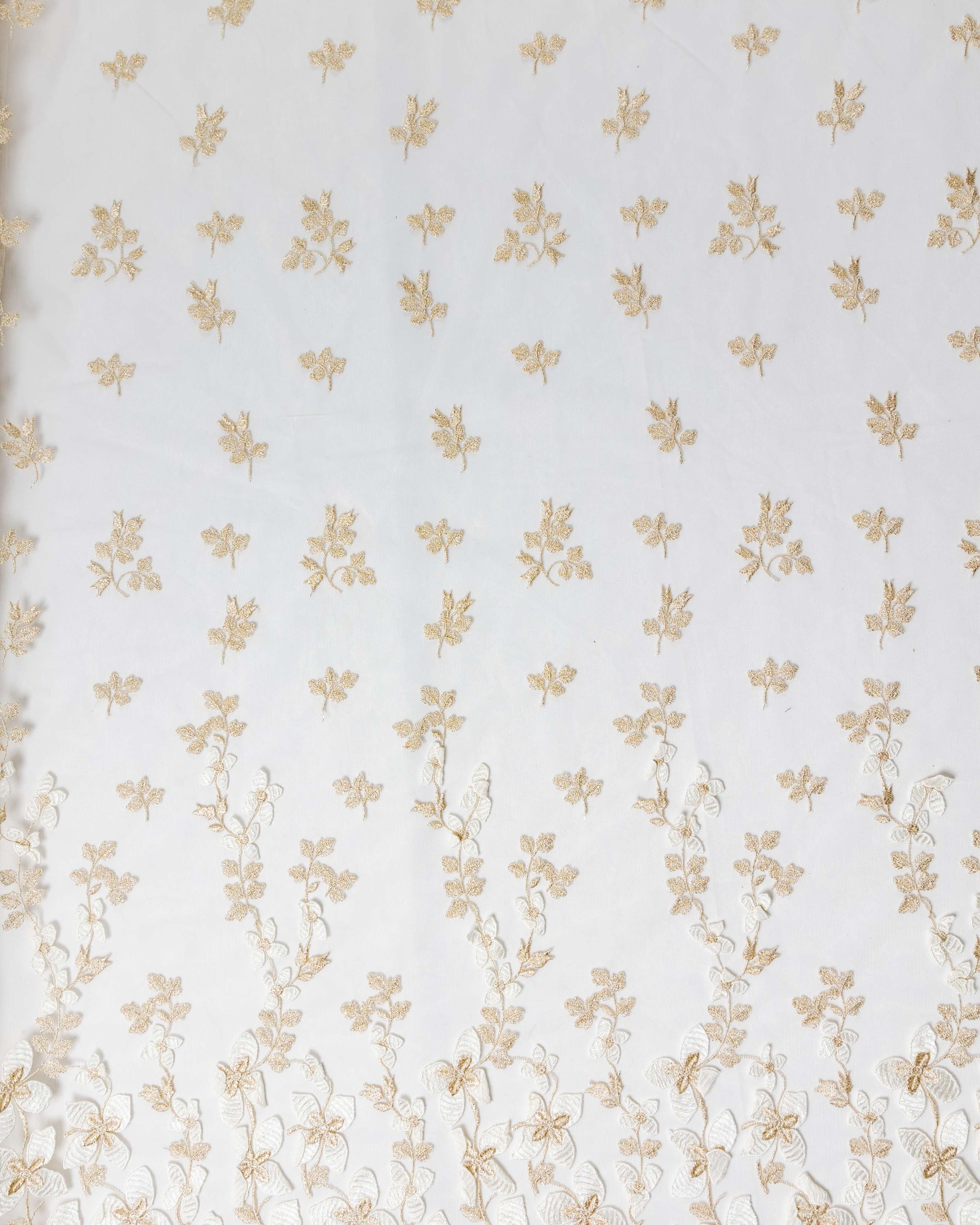 Korean Silk Tulle Floral Fabric