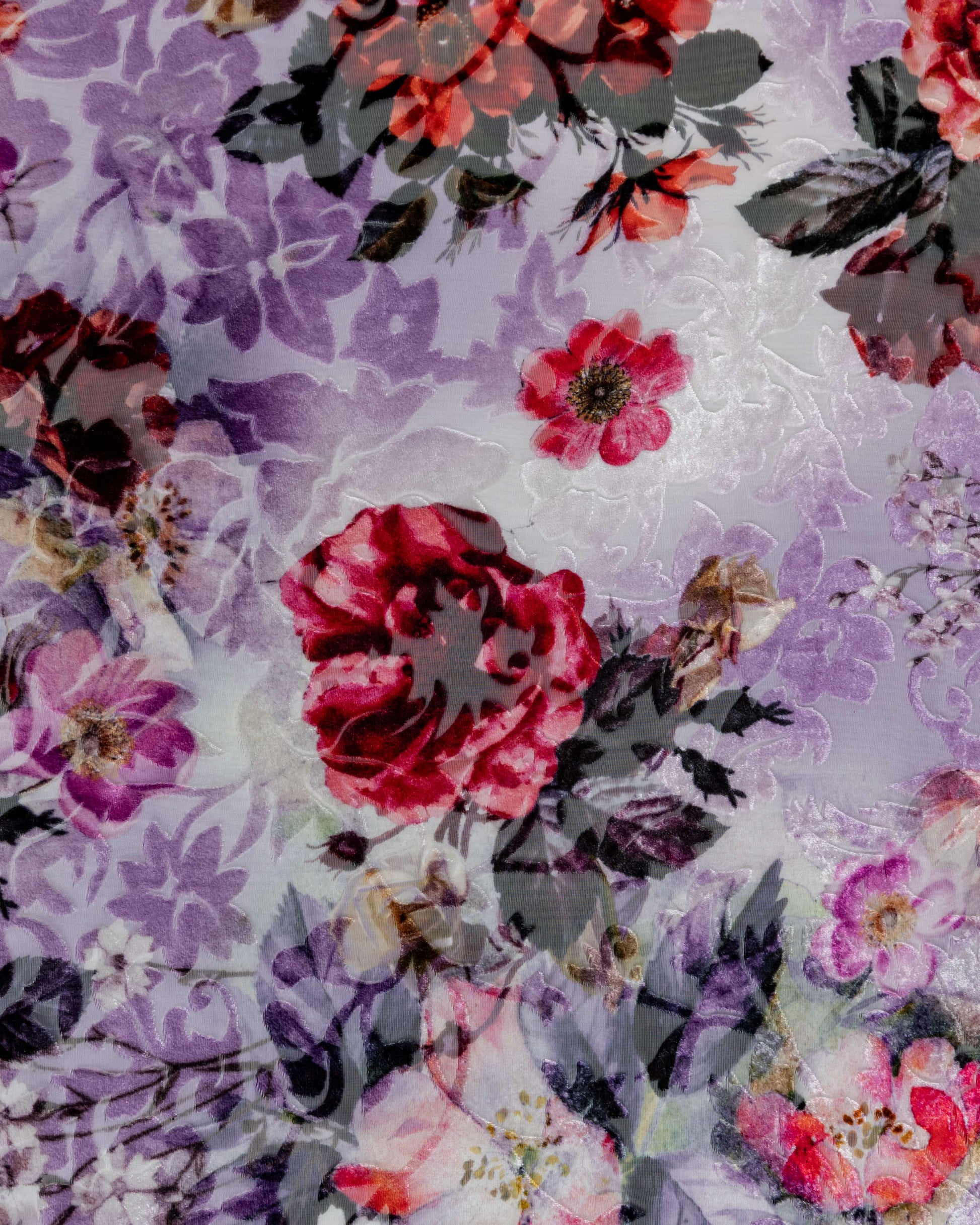 Silk Chiffon Floral Fabric
