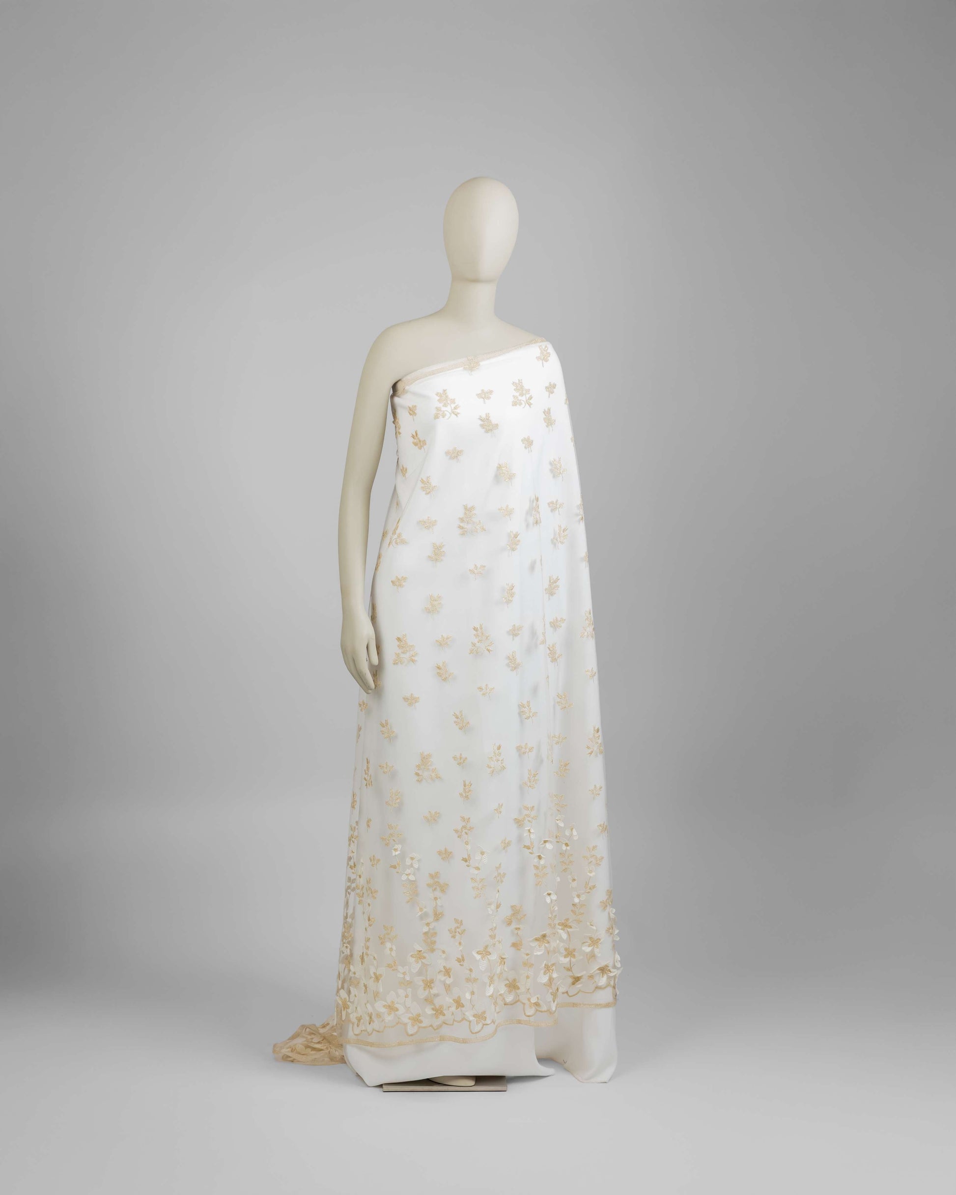 Korean Silk Tulle Floral Fabric