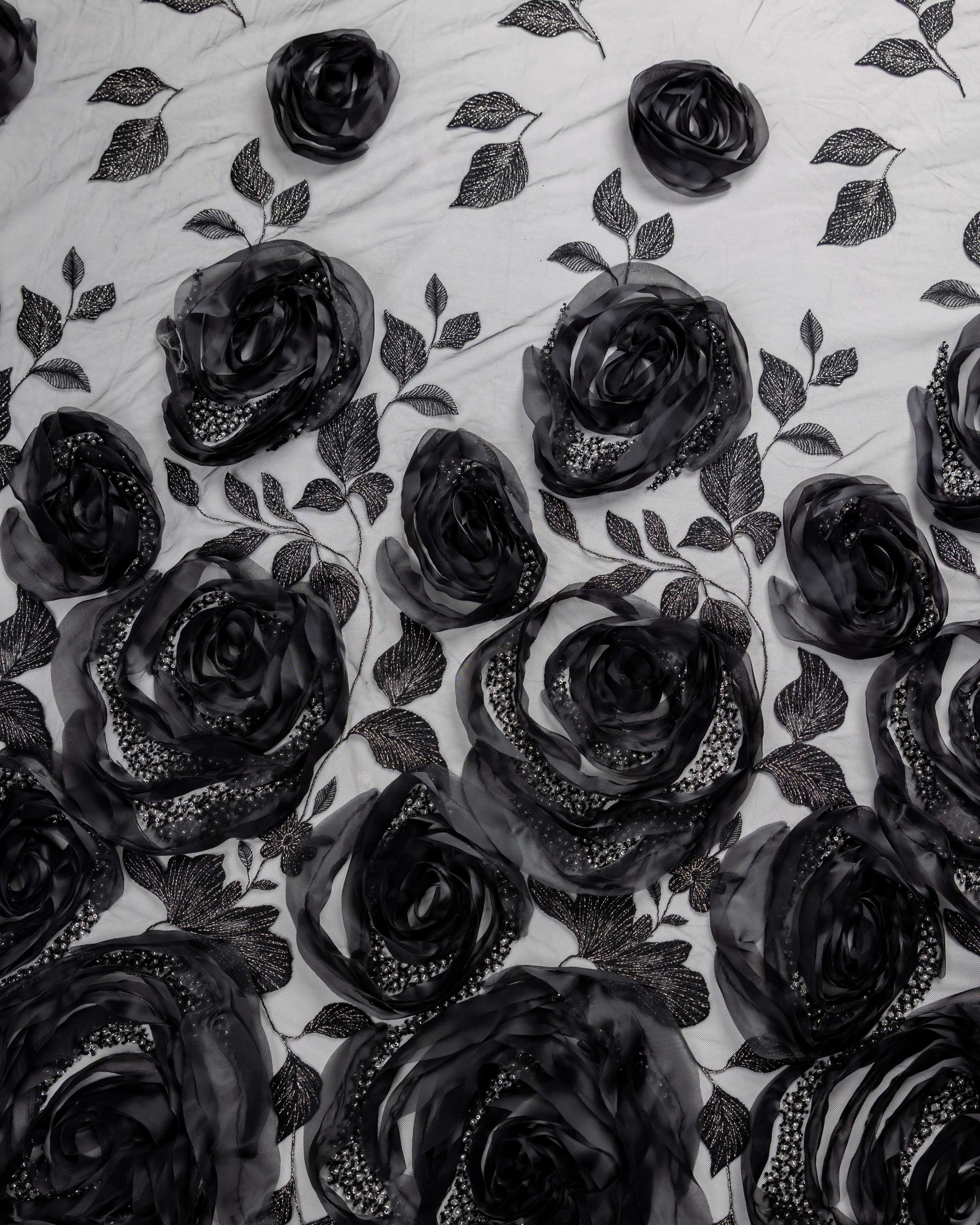 Tulle Embroidery prominent with Beeds