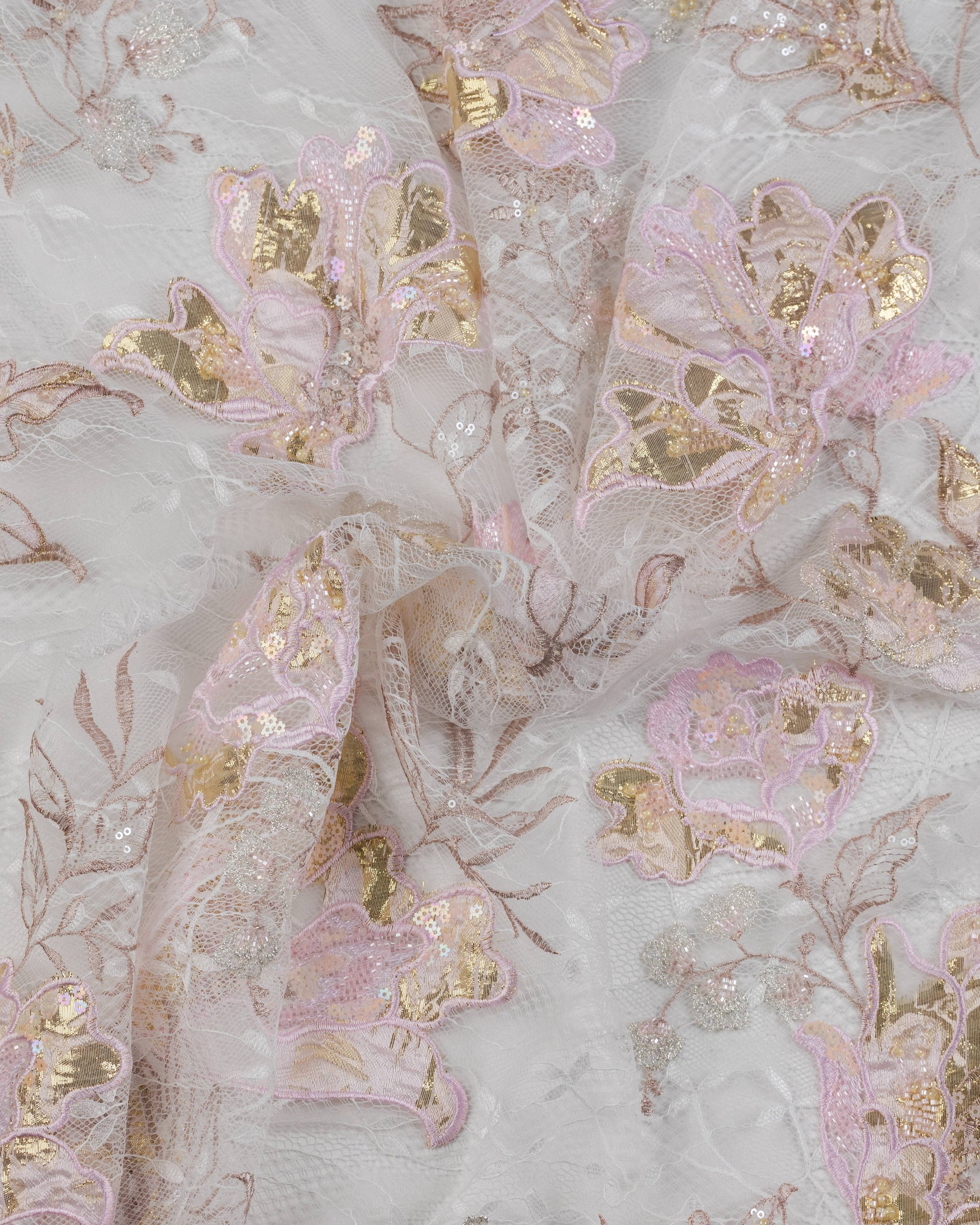 Dantel Jacquard  with Beeds Sequins