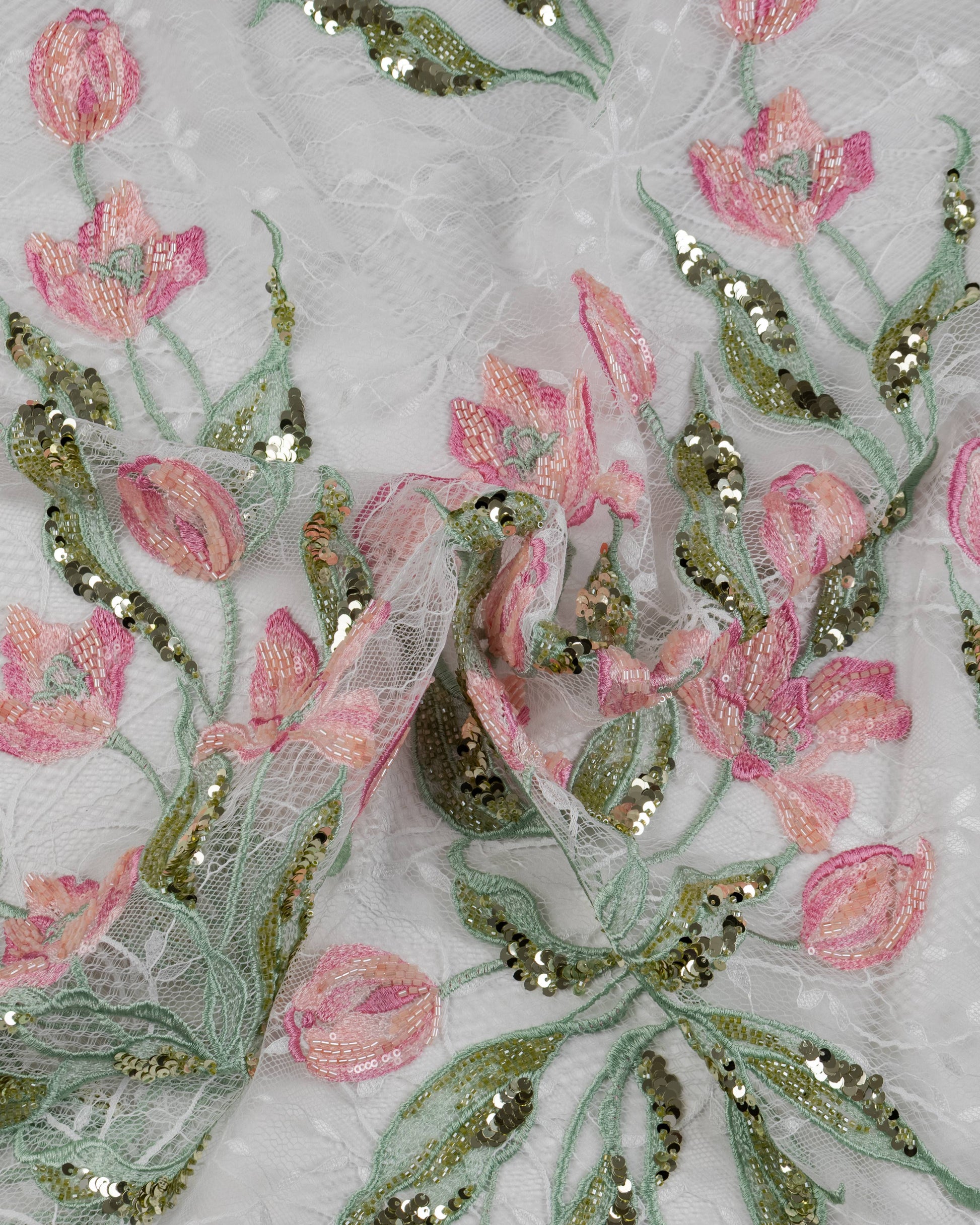 Dantel Embroidery  with Beeds Sequins