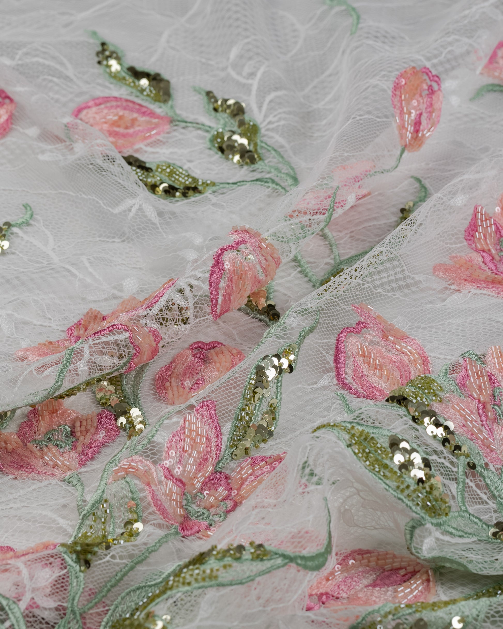 Dantel Embroidery  with Beeds Sequins