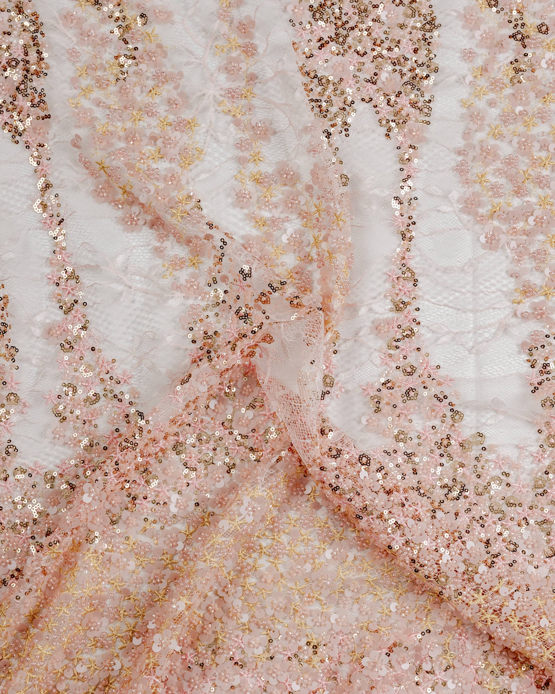 Dantel Embroidery  with Beeds Sequins