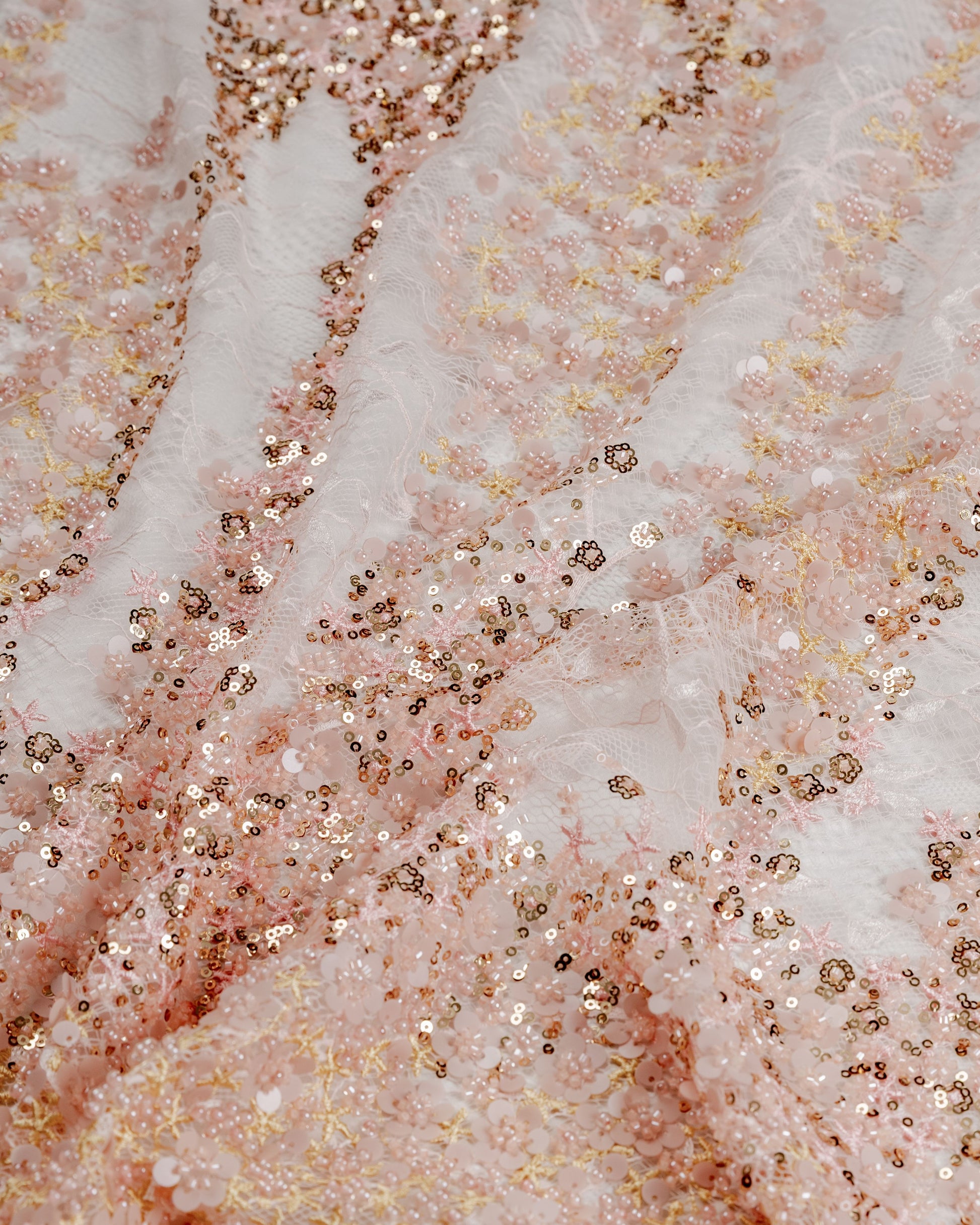 Dantel Embroidery  with Beeds Sequins