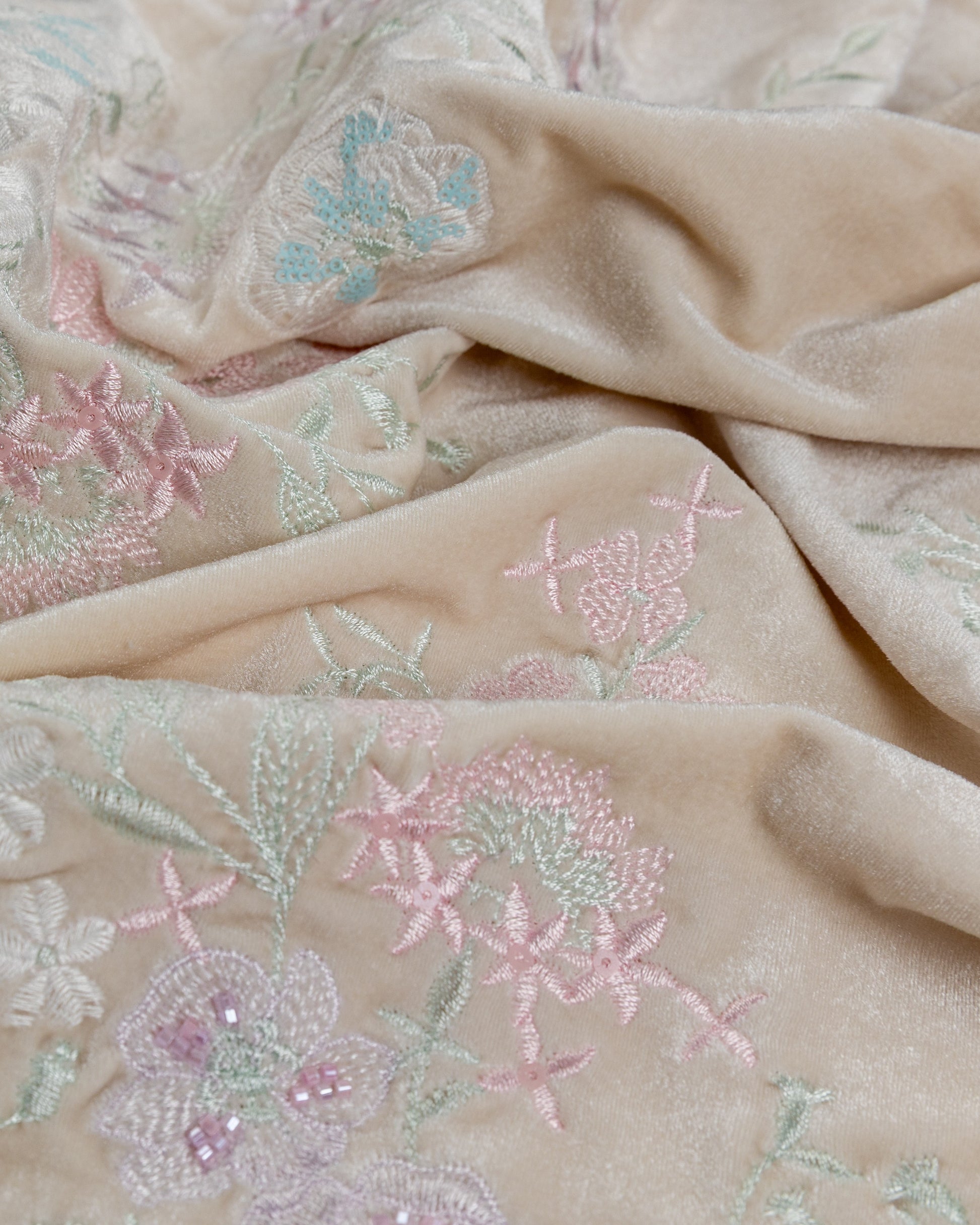 Velvet Embroidery with Sequins