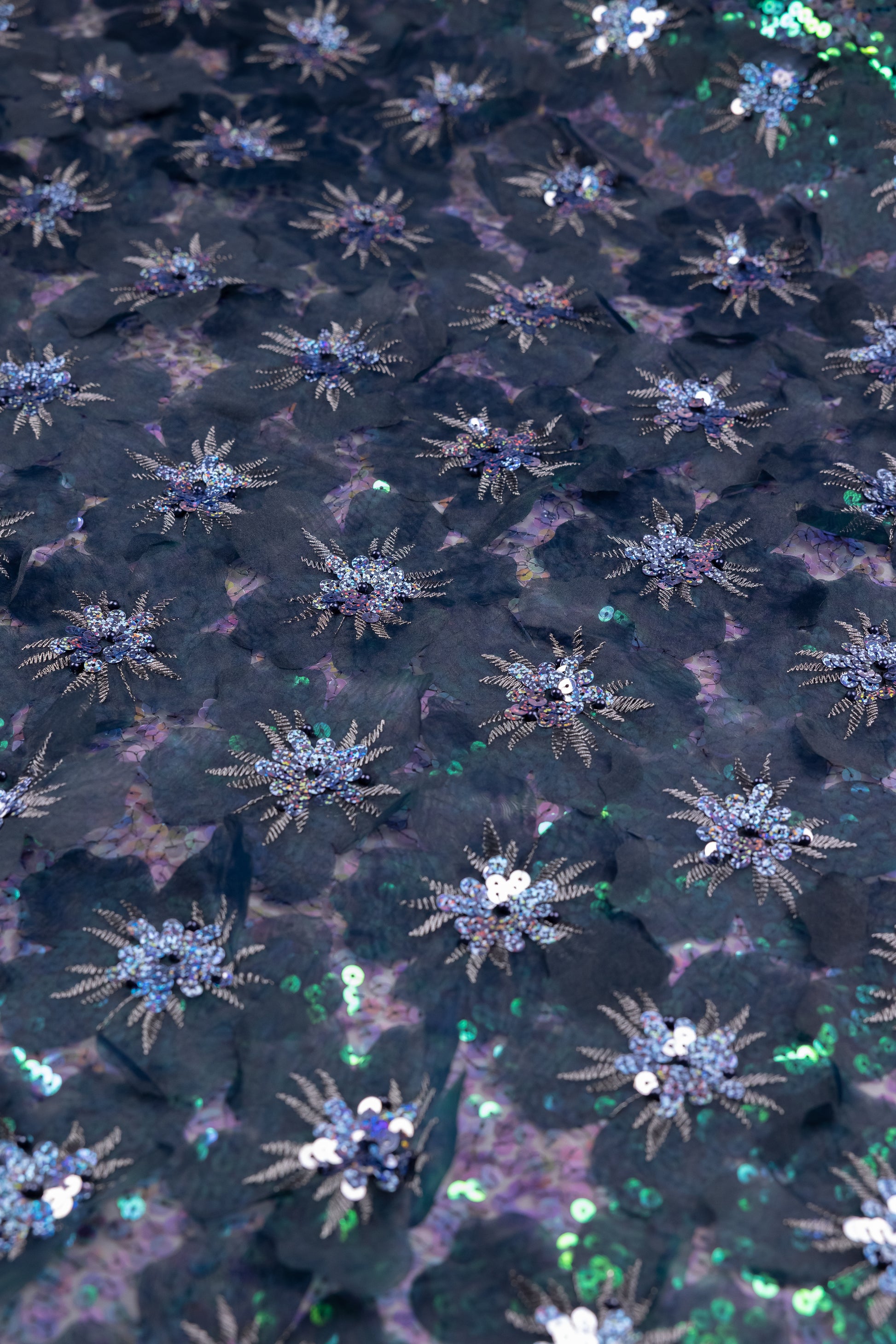 Organza Pure Silk With Organza Floral Ptern