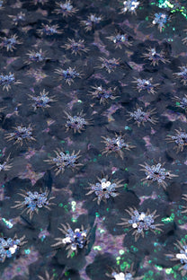 Organza Pure Silk With Organza Floral Ptern