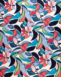 Cotton Viscose Floral Fabric