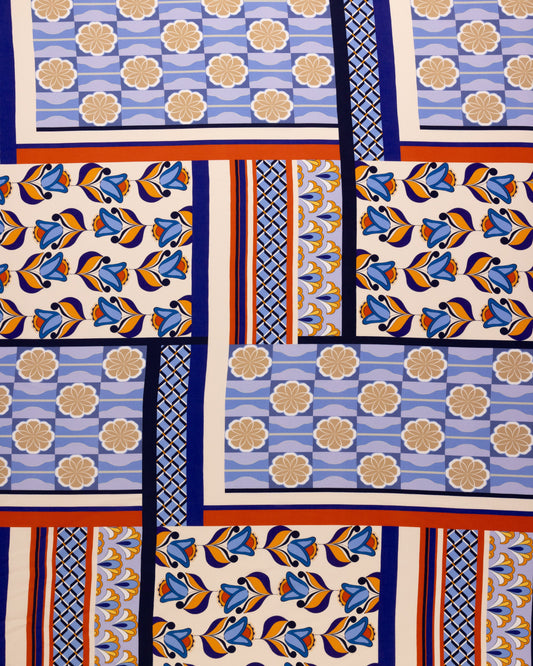 Italian Cotton Viscose Printed Fabric