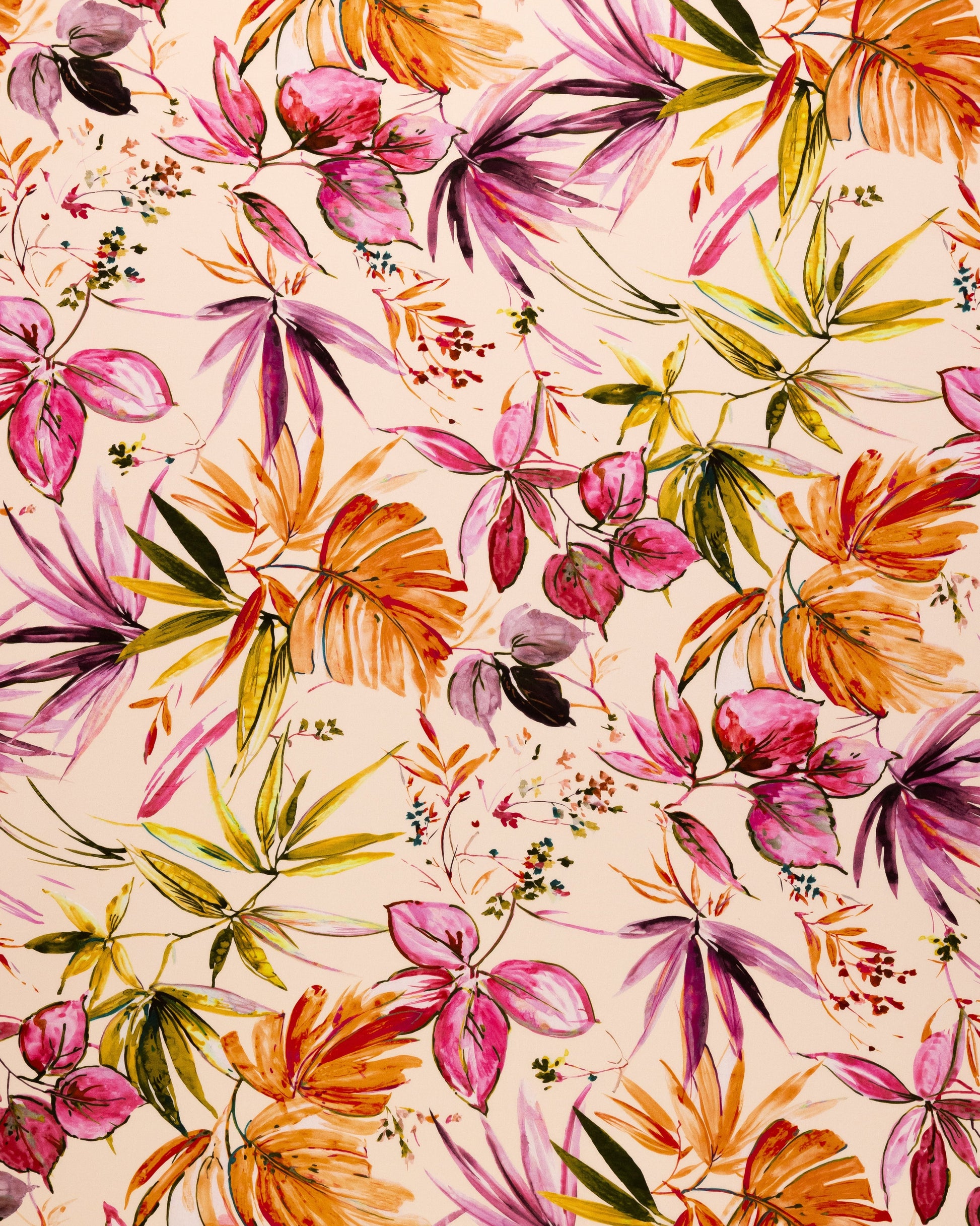 Italian Viscose Cotton Floral Fabric