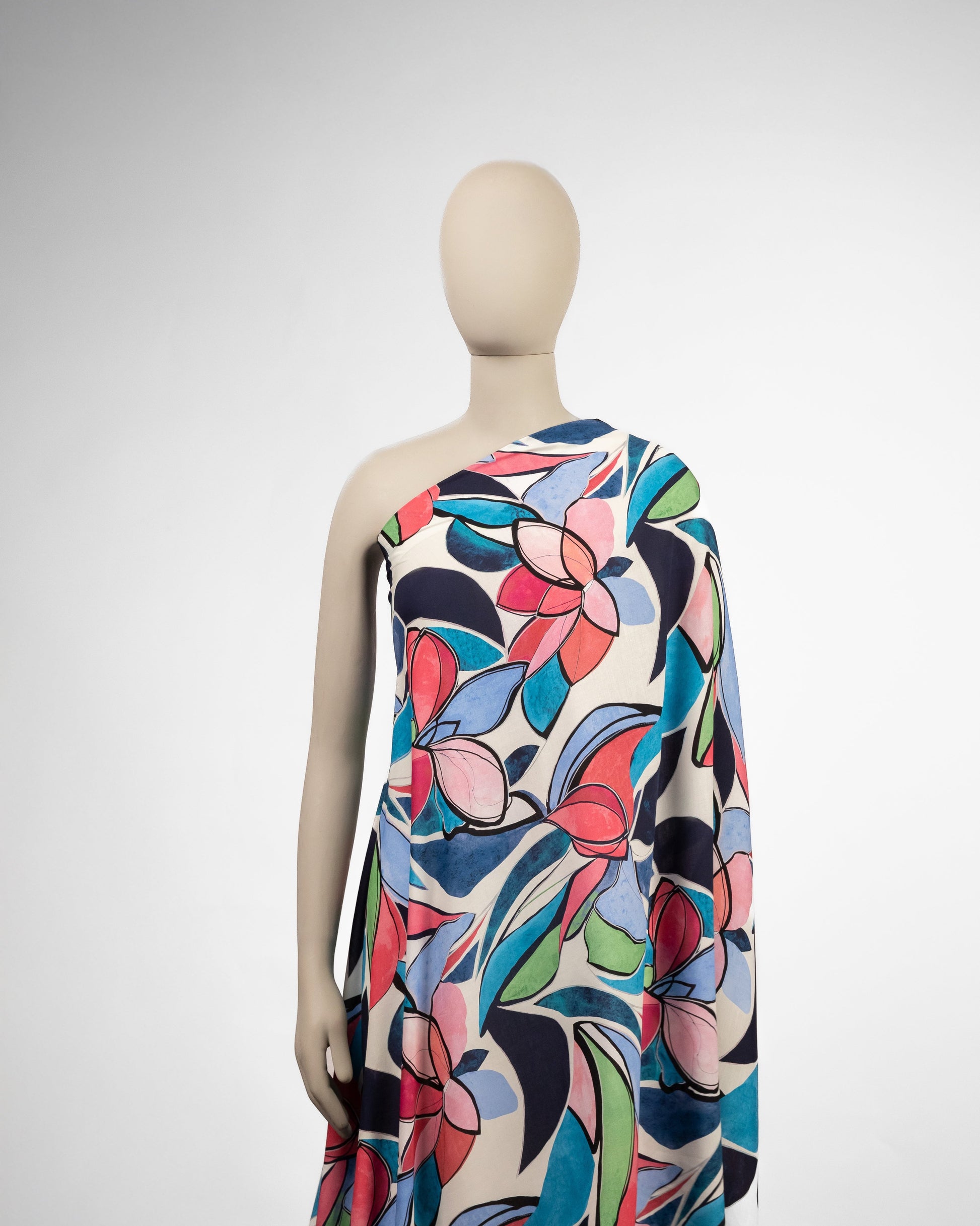 Cotton Viscose Floral Fabric