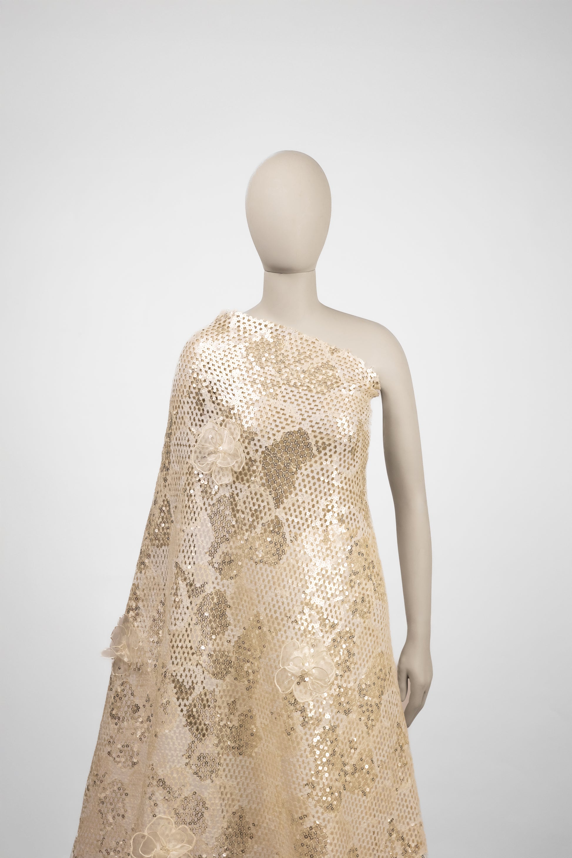 Gibber with Sequins With Floral Organza