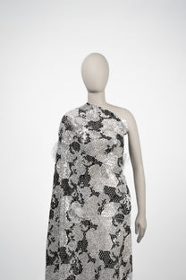Gibber with Sequins With Floral Organza