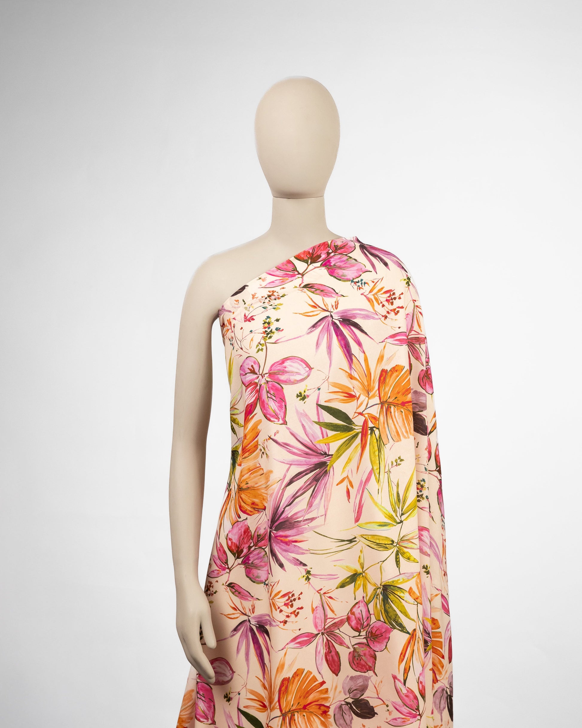 Italian Viscose Cotton Floral Fabric