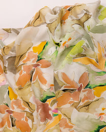 Cotton Viscose Floral Fabric