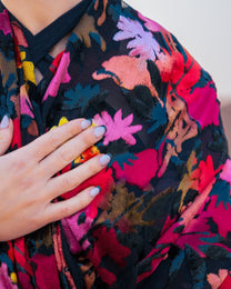 Silk Chiffon Floral Fabric