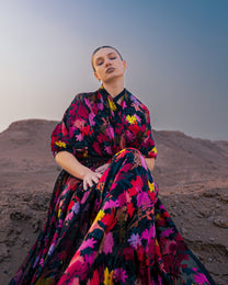 Silk Chiffon Floral Fabric