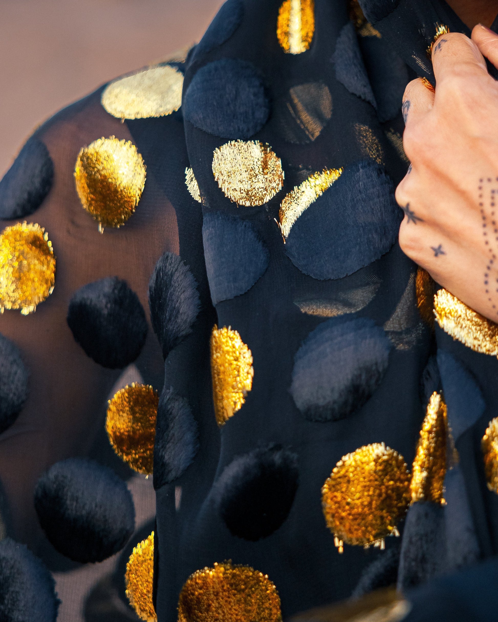 Silk Lurex Floral Fabric