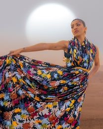 Silk Chiffon Floral Fabric