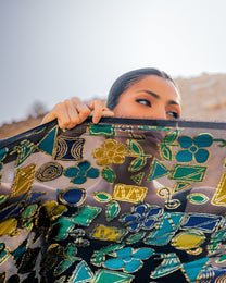 Silk Lurex Floral Fabric