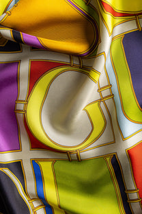 حرير طبيعي مع شعار