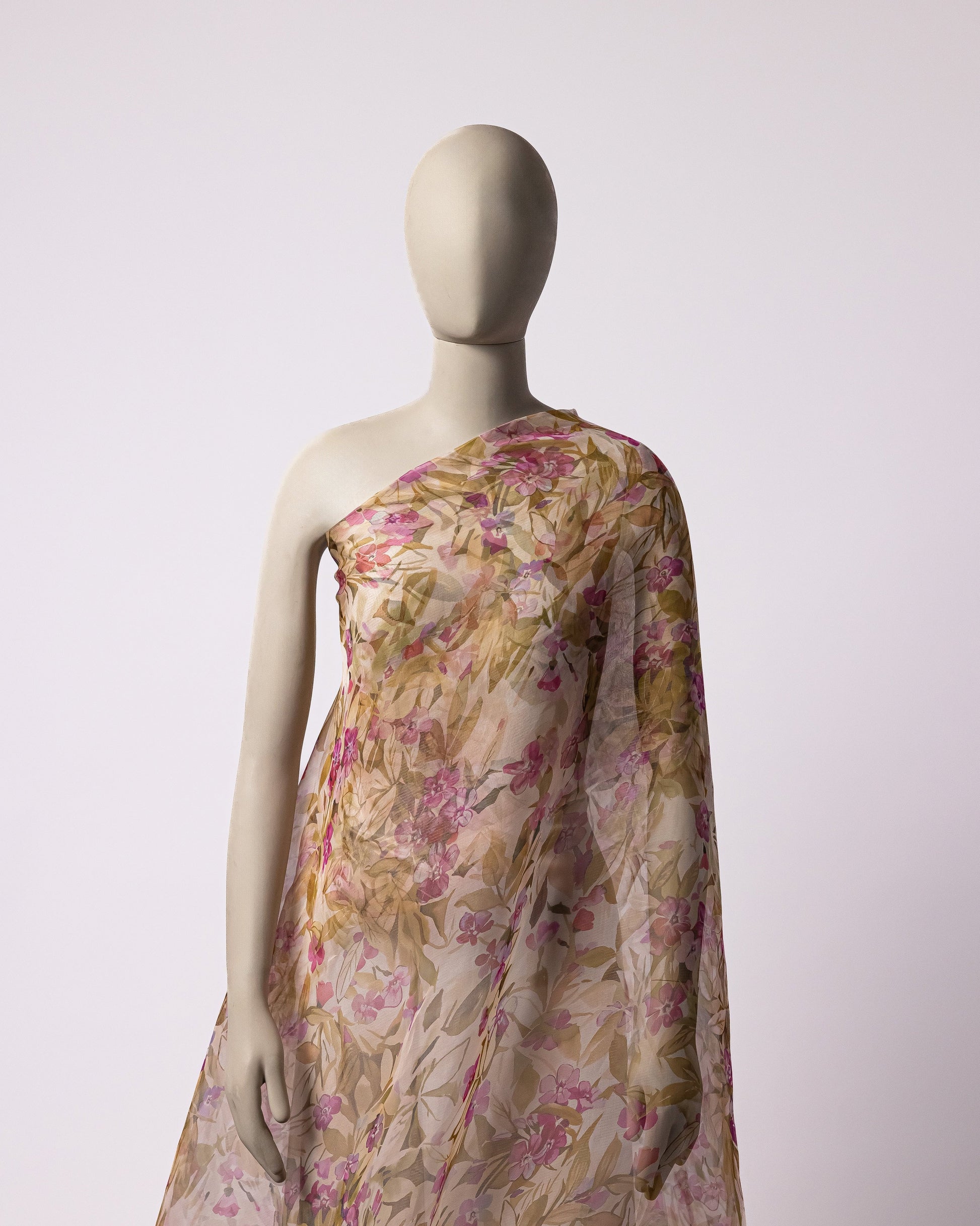 Silk Organza Floral Fabric