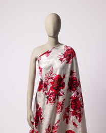 Silk Satin Floral Fabric